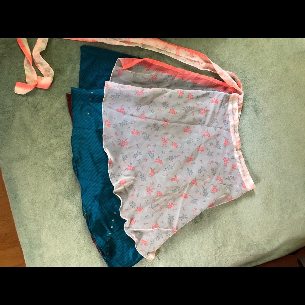 Silk sari wrap skirt